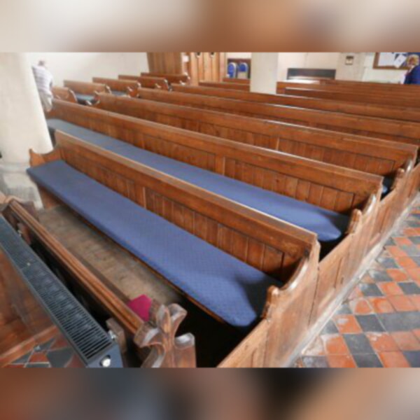 The whole church looks brilliant in this fabric