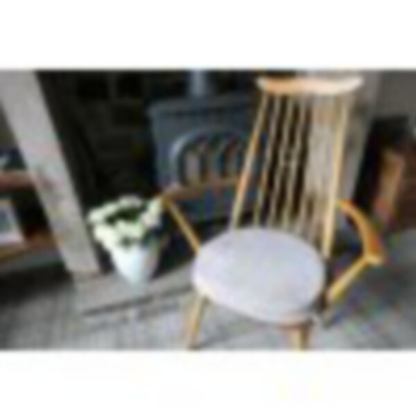 Lovely cushions going out today for this 369a Ercol dining chair