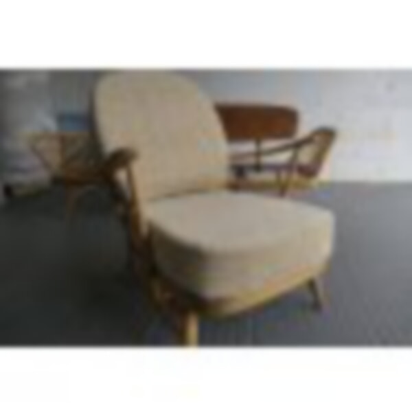Ercol 203 Chair in Ross Fabrics, Camden Ripple Wheat SR15562