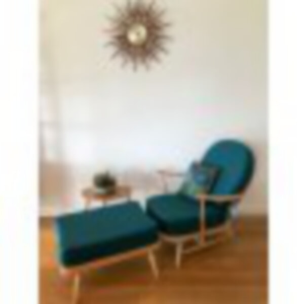 Mel's latest pictures. Here's our Ercol 203 & 341 footstool in Venus Petrol