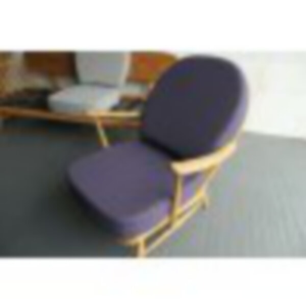 Ercol 203's out today, here's one of two in our Purple Haze fabric + a light grey one.