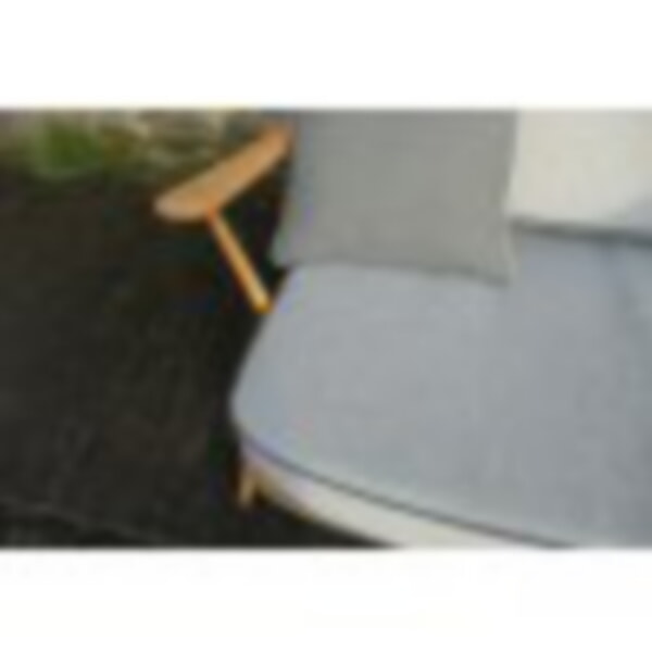 Light Grey Seat & Back 203 settee with MId Grey piping