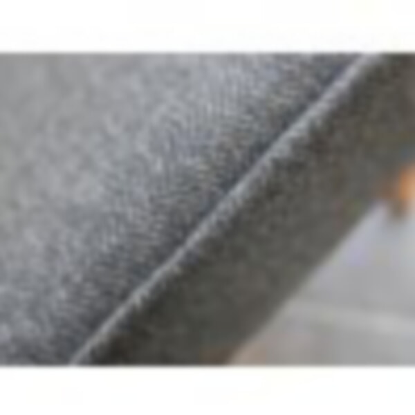 New Charcoal Herringbone Fabric on cane chair