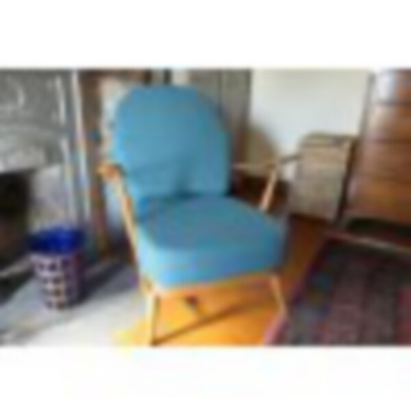 This is a new fabric, our Turkis Teal. Goes well on Ercol furniture
