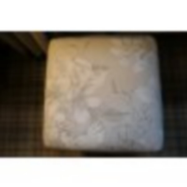 latest re-upholstered footstool