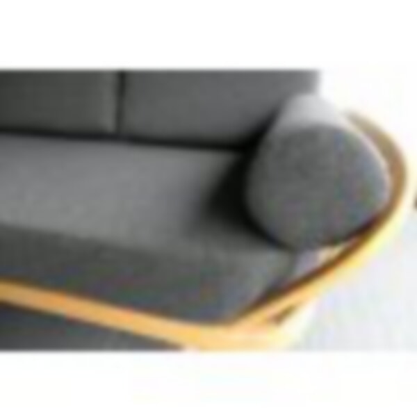 The Ercol Daybed looking good in our Herringbone Grey, with bolsters!